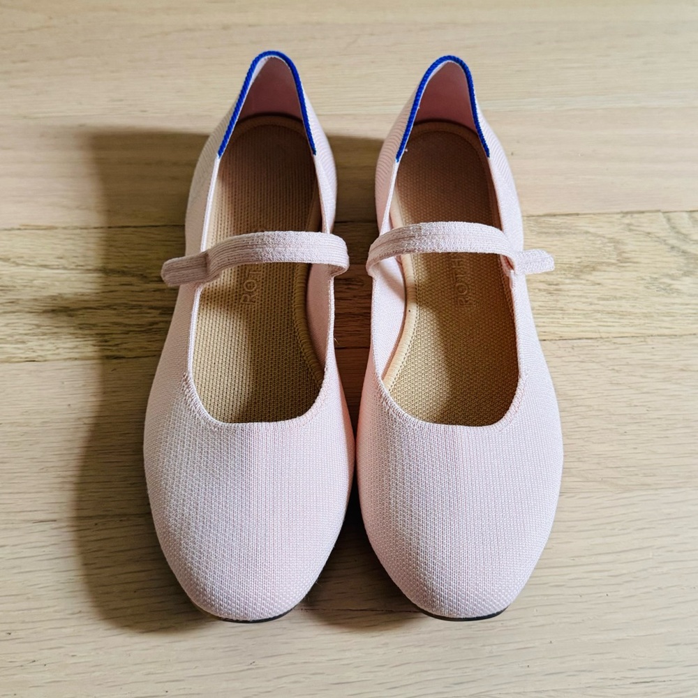 EUC Rothy’s Bubbly Pink Mary Jane Flats, Size 10.5